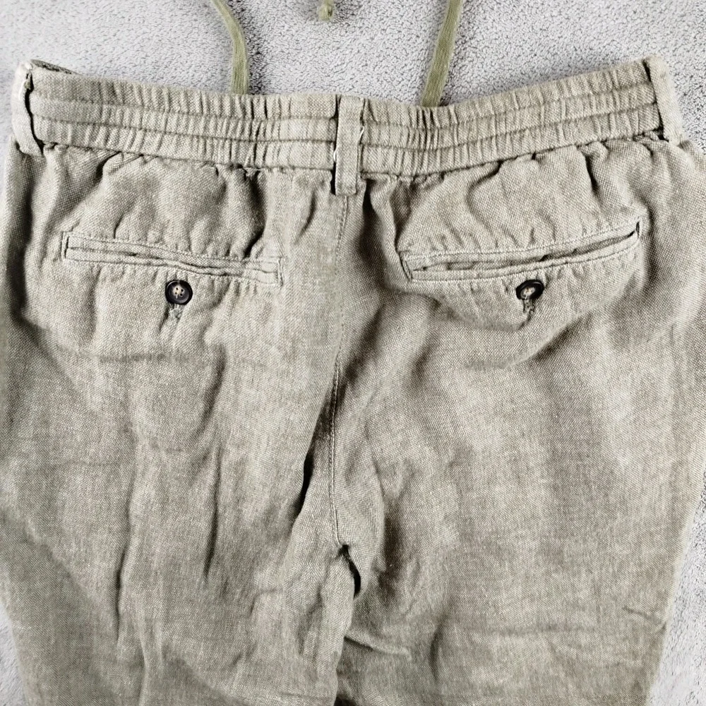Banana Republic Mens Mason Athletic‎ Tapered Fit Linen Green Pants Size 32x24
